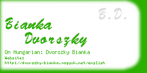 bianka dvorszky business card